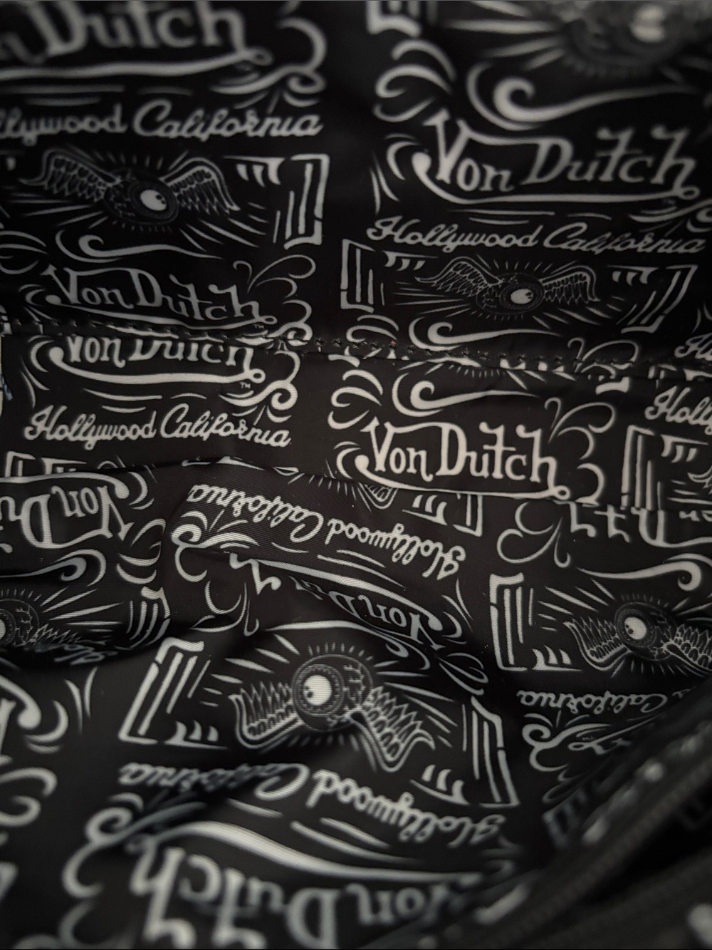 Von Dutch Denim Crescent Shoulder Bag - Picture 5 of 6